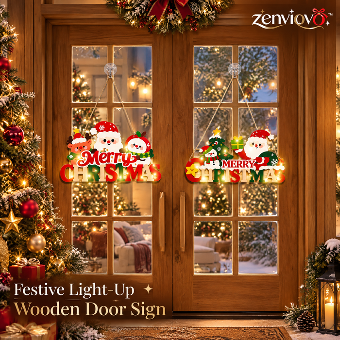 zenviovo™ Illuminated Christmas Door Hanger