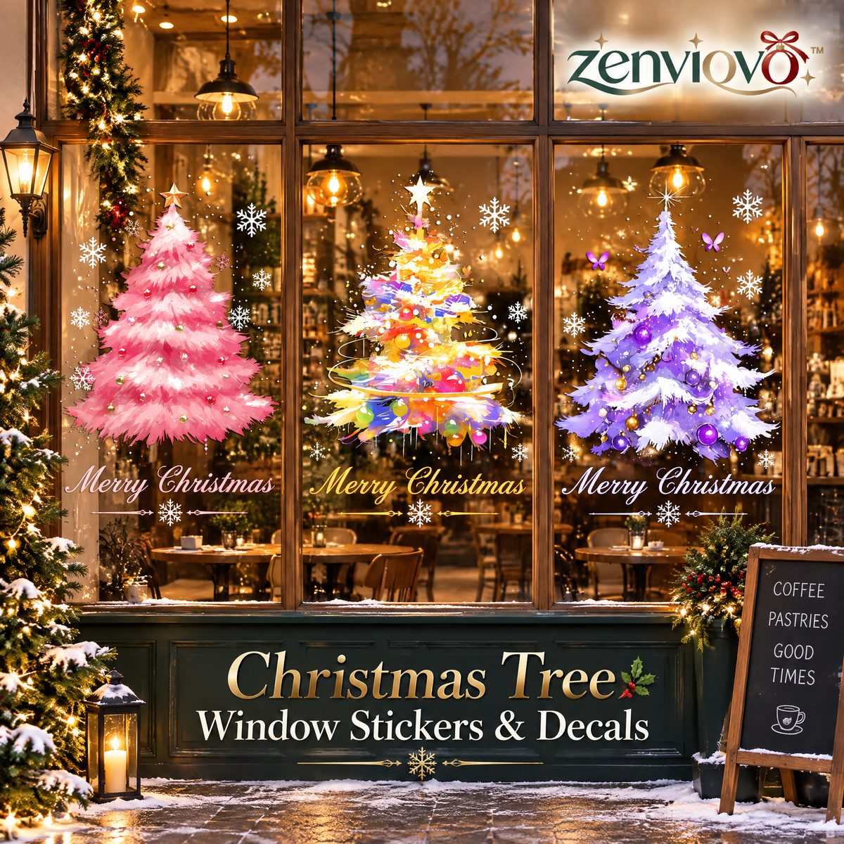 zenviovo™ Complete Christmas Window Sticker Collection