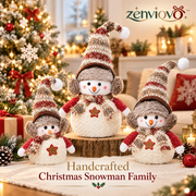 zenviovo™ Handcrafted Christmas Snowman Family