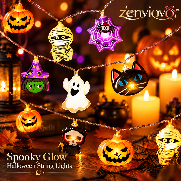 zenviovo™ Witch Hat Pumpkin Fairy Lights