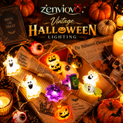zenviovo™ Witch Hat Pumpkin Fairy Lights