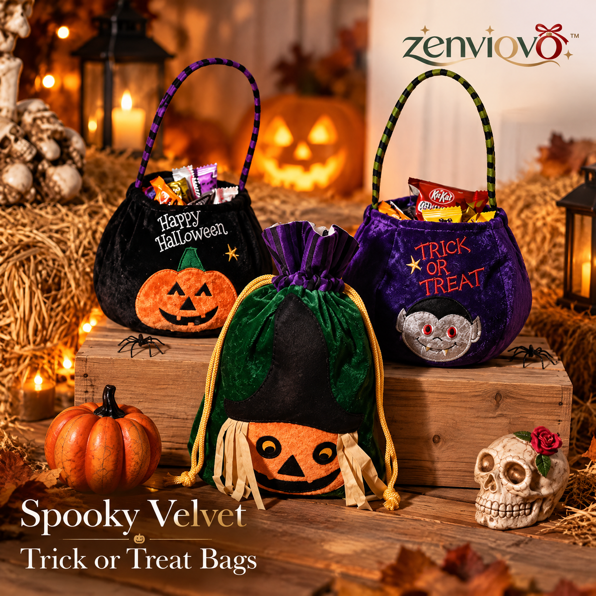 zenviovo™ Fill With Treats Halloween Bags