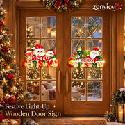 zenviovo™ Illuminated Christmas Door Hanger