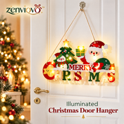 zenviovo™ Illuminated Christmas Door Hanger