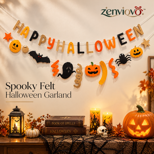 zenviovo™ Cute Cartoon Halloween Banner