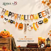 zenviovo™ Cute Cartoon Halloween Banner