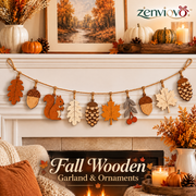 zenviovo™ Fall Wooden Garland Banner