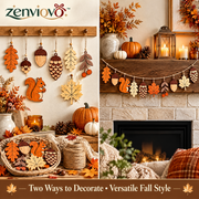 zenviovo™ Fall Wooden Garland Banner