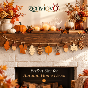 zenviovo™ Fall Wooden Garland Banner