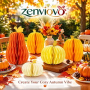 zenviovo™ Fall Honeycomb Pumpkin Decor Set